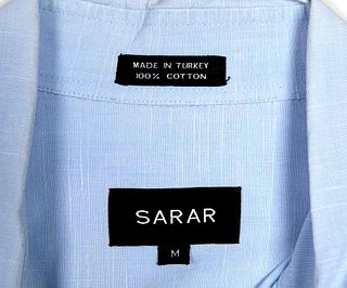 Sarar 100% Cotton Light Blue Button Up Shirt