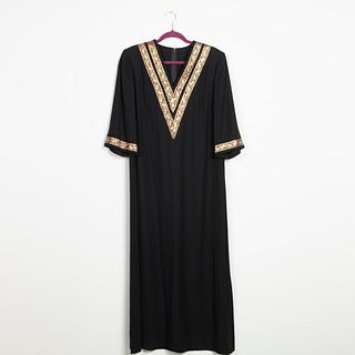 Paisley V-Neck Long Dress