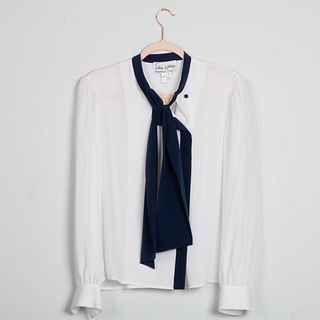 Arthur Kohler white shirt with blue trimming