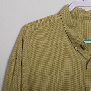 Men's Green/Yellow Button Up Shirt