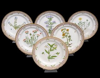 6 Flora Danica Lunch Plates #20/3550
