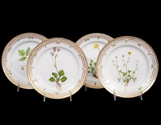 4 Flora Danica Lunch Plates #20/3550