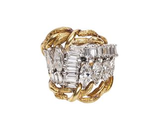 Platinum, Diamond & 18K Wedding Ring