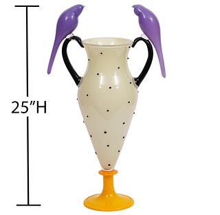 David Levi Murano Bird Vase