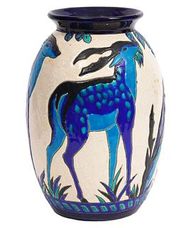 Charles Catteau Belgian Art Deco Ceramic Vase