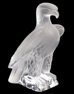 Lalique Clear & Frosted Crystal Liberty Eagle