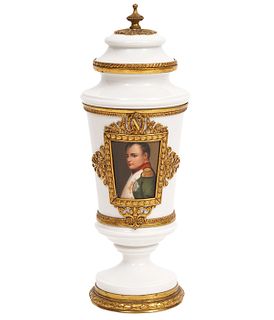 Napoleon Gilt Bronze Mounted Lidded Urn