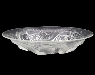 Lalique France Crystal 'Calypso' Shallow Bowl
