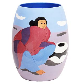RC Gorman Ceramic Vase 'Patricia'