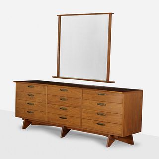 George Nakashima, Chest, model 212-L and mirror, model 270-W
