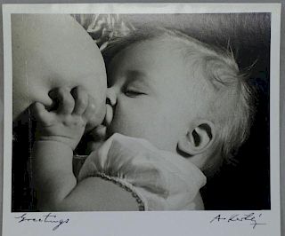 KERTESZ, Andre. Photograph. Infant Breastfeeding.