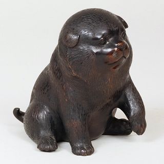 Japanese Bronze Model of a Puppy