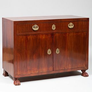 Continental Neoclassical Gilt-Metal-Mounted Mahogany Cabinet