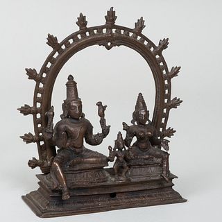 Indian Bronze Figure Group of Somaskanda Murti