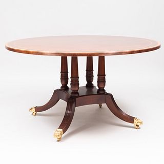 Regency Style Inlaid Mahogany Center Table, of Recent Manufacture 