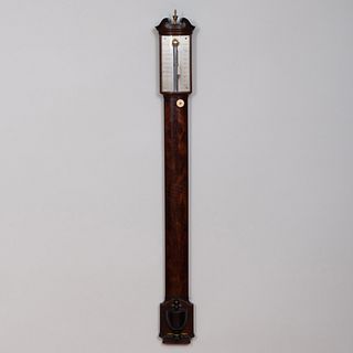 Regency Mahogany Stick Barometer