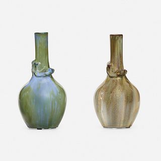 Fulper Pottery, Salamander vases, pair
