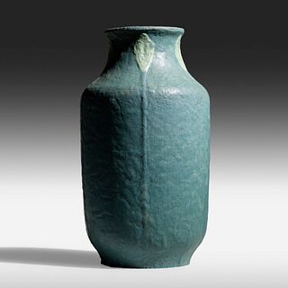 Wilhelmina Post for Grueby Faience Company, Rare vase with buds