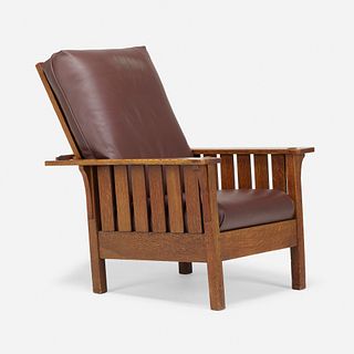 L. & J.G. Stickley, Flat-arm Morris chair, model 471