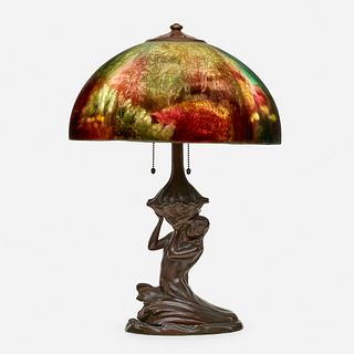 Handel, Rare Aquarium lamp with mermaid base