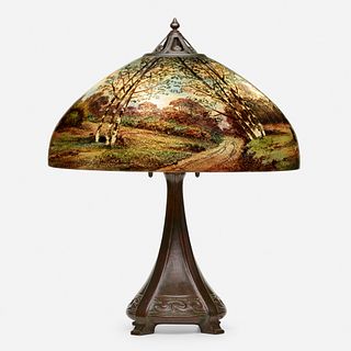 Handel, Table lamp with wooded landscape