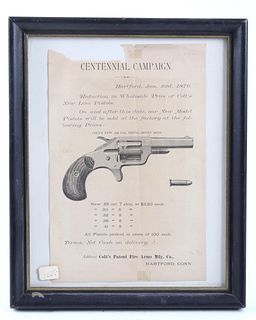 1876 Colt .22 Pistol Centennial Campaign Advert