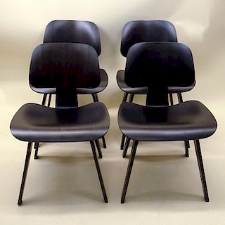 Four (4) Charles Eames Design by Herman Miller Molded Plywood Chairs.