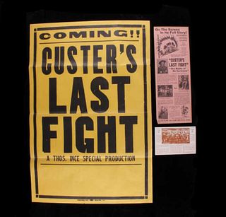 Custer's Last Fight Film Poster & Broadside c.1912