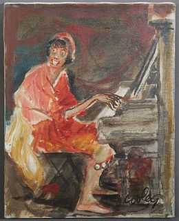 Jack Cooley (1923-2008, New Orleans), "Sweet Emma," 20th c., oil on canvas, signed lower left, unframed, H.- 20 in., W.- 16 in.