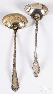 Two sterling silver ladles