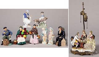 Eight porcelain figures