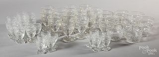 Early glass stemware, probably Waterford.