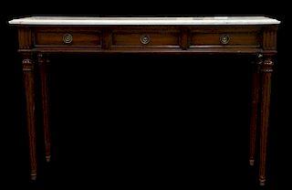 Mid 20th Century Louis XVI style Console with marble Top.