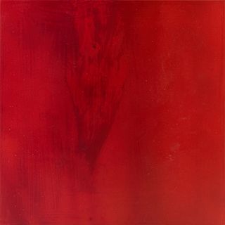 Anastasia Pelias (1959-, New Orleans), "So Red," 2012, spray paint on plexiglass, signed and dated en verso, H.- 9 1/2 in., W.- 9 1/2 in., Note: Anast