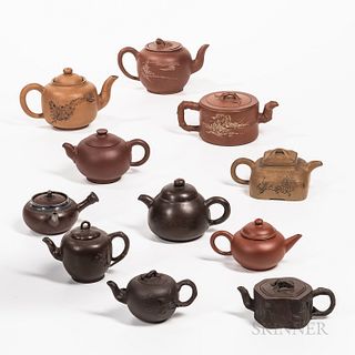 Eleven Yixing Teapots