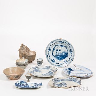 Group of Shipwreck Ceramics and Fragments