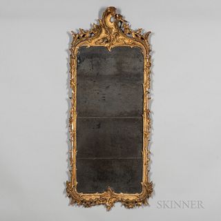Large Rococo Gilt-gesso Mirror