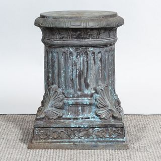 Cast Metal Columnar Garden Pedestal