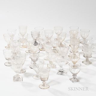 Group of Colorless Blown and Molded Glass Stemware