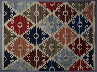 Turkish Kilim Carpet, 6' 3 x 8' 1.