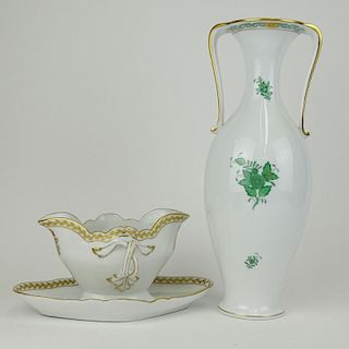 Two Piece Herend Porcelain.