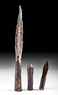 9th C. Medieval European Iron Spear Iron Crossbow Bolts