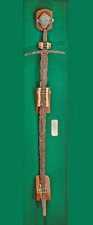 Framed 14th C. English Medieval Iron Riding Sword