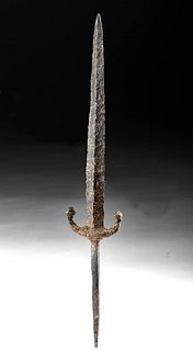 17th C. European Iron Parrying Dagger, Left-Handed