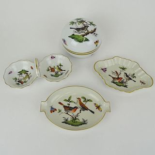Lot of Four (4) Herend Porcelain Tabletop Items.