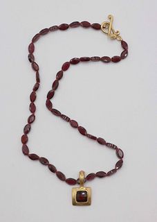 Robin Rotenier Beaded 18k and Rubellite Necklace