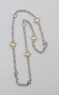 Judith Ripka 18k and 925 Necklace