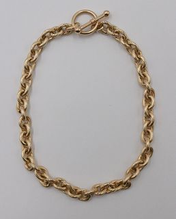 14k Yellow Gold Toggle Chain Necklace