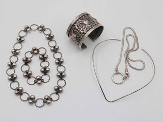 Holston Sterling Ball &Link Necklace and Bracelet