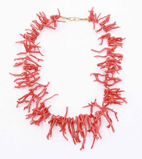 Branch Faux Coral Necklace